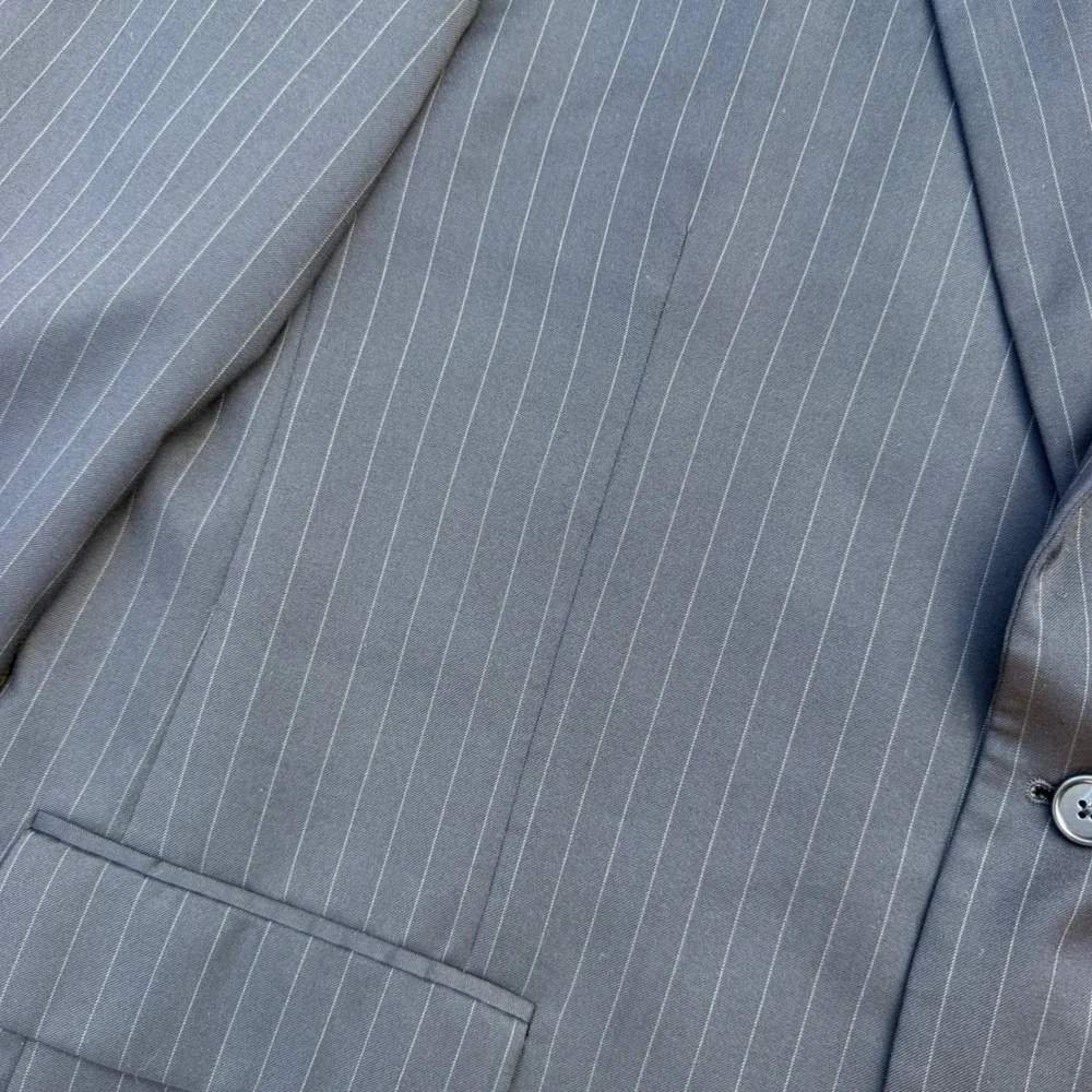 Brooks Brothers Sport Coat Mens 44R Navy Pinstripe 1818 Madison Wool Blazer USA